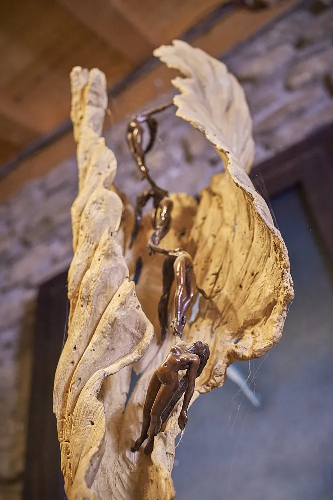 Sculpture de Bruno Barbieri, bois et bronze