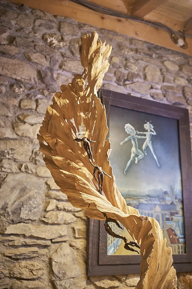 Sculpture de Bruno Barbieri, bois et bronze